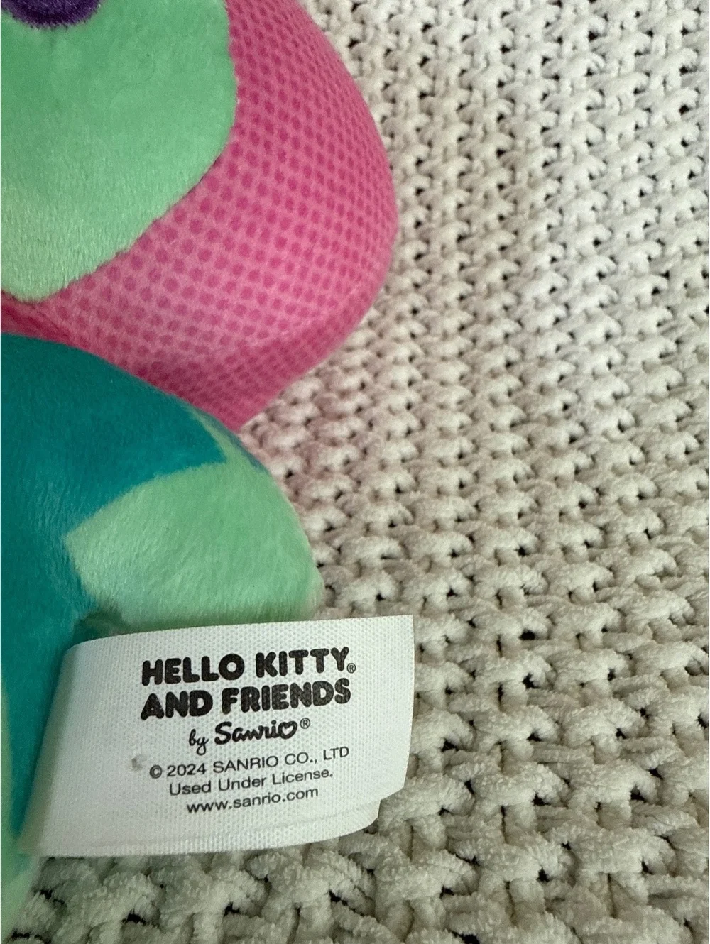 Sanrio Hello Kitty and Friends Plush Toy - Pink and Green Bunny Character